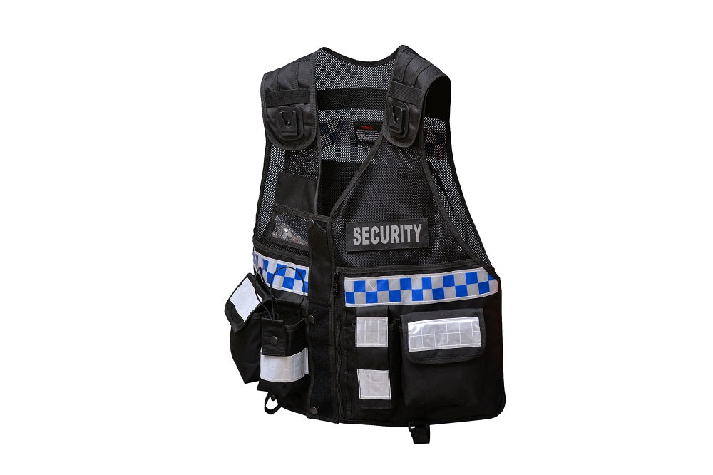 Rac3 Black BS Hi Vis Security Tactical Dog Handler tac vest