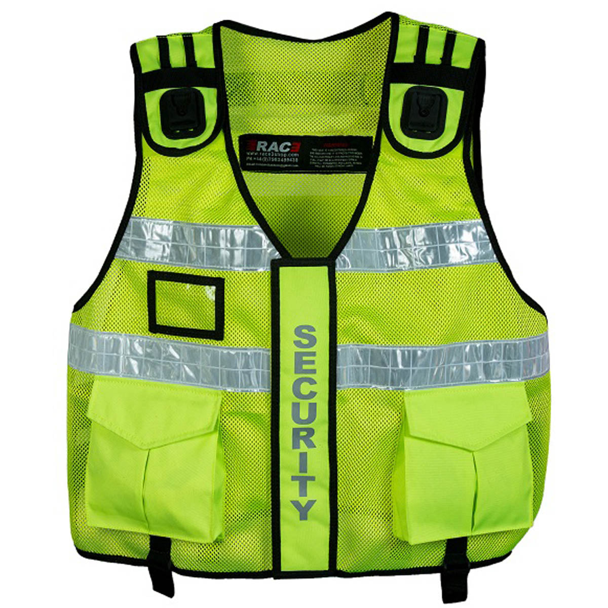 Rac3 Y-S Hi Viz Tactical Security Event Staff Tac Vest