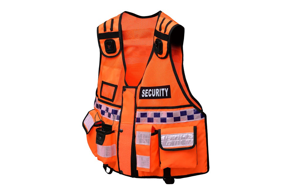 Rac3 Orange BS Hi Vis Security Tactical Dog Handler tac vest