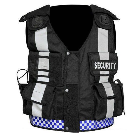 Rac3 Black Printed Security Tactical Enforcement Tac Vest