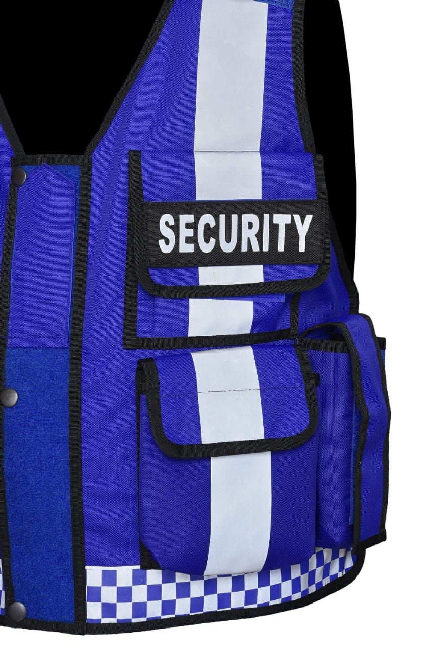 Rac3 Blue Printed Security Tactical Enforcement Tac Vest