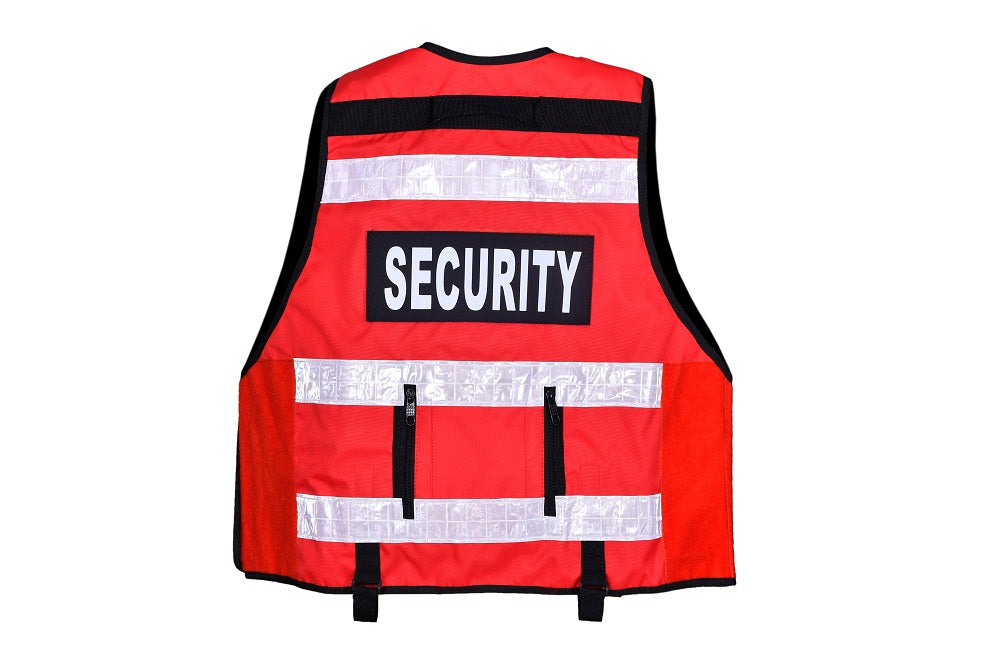 Rac3 Red Cordoura Hi Viz Security Tactical CCTV Tac Vest