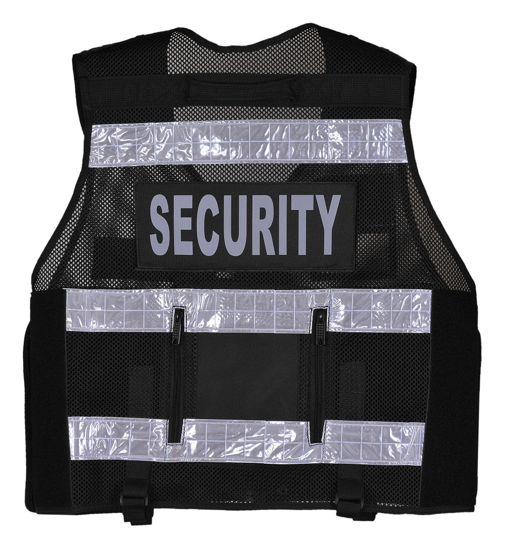 Rac3 Black Regular Hi Viz Security Tactical CCTV Tac Vest