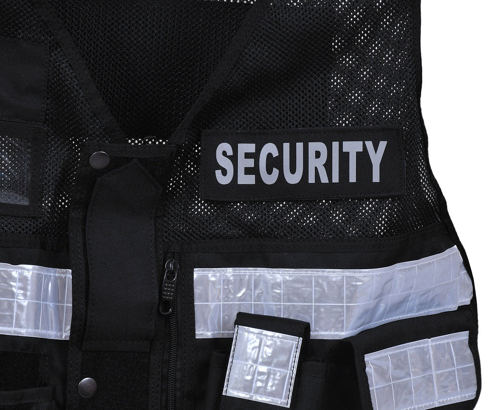 Rac3 Black Regular Hi Viz Security Tactical CCTV Tac Vest