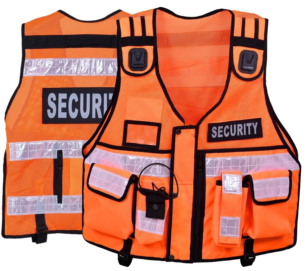 Rac3 Orange Regular Hi Viz Security Tactical CCTV Tac Vest